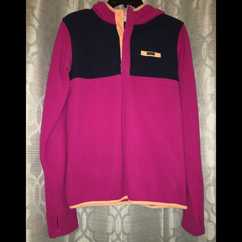 XL Columbia Pink Fleece pullover hoodie